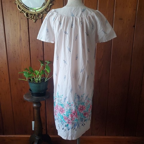 SECRET TREASURES House Dress COTTON BLEND FLORAL Nightgown Robe MuuMuu SMALL - Picture 9 of 12