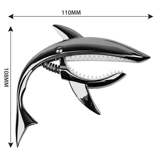 Zinklegierung Gitarre Shark Capo für Akustik- und E-Gitarre - Bild 2 von 6
