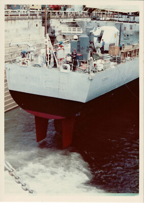 HMS Mohawk. F125. Im Trockendock. About To Be Refloated? 175x123mm. Auf Kodak Papier