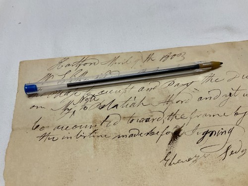 CONNECTICUT EARLY 1800’S 3 PROMISSORY SGN DATED HARTFORD FARMINGTON NOTES @188 - Picture 10 of 24