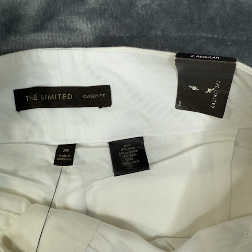 The Limited 2R Cassidy Fit Dress Pants Trouser Flare Leg Preppy Careerwear Ivory - Picture 5 of 12
