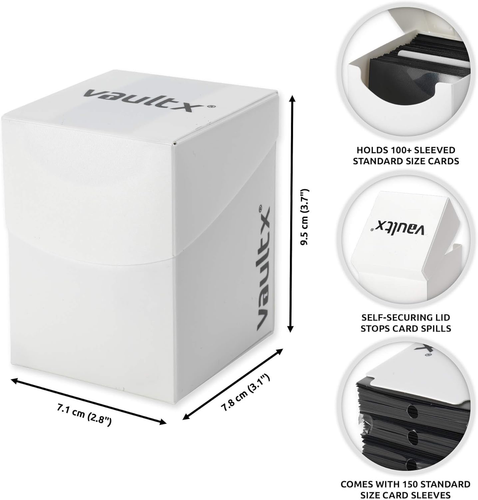 ® Deck Box and 150 Black Card Sleeves - Large Size for 120-130 Sleeved Cards - P - Picture 2 of 12