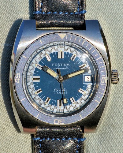 Festina Rare Vintage Watch In Steel Sub Diver's 200 M Rotating Bezel - Picture 6 of 20