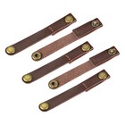 Skórzany opaska na kable Skórzany organizer sznurka 90x12mmBrązowy, opakowanie 5 szt.