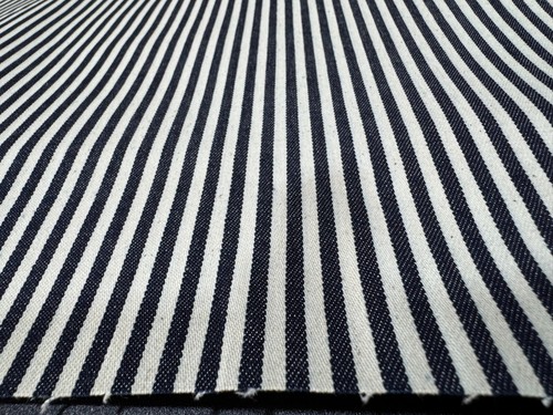 Japanese indigo hickory denim fabric by the yard, 10 oz, Indigo cotton fabric - Picture 3 of 6