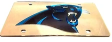 Carolina Panthers Laser License Plate SILVER Acrylic    Man Cave SHIP NOW
