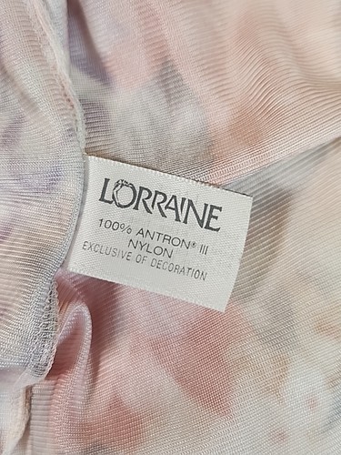 Vtg Lorraine Peignoir Set Nightgown Robe Antron Nylon Floral Lace M Gown L Robe - Picture 15 of 17