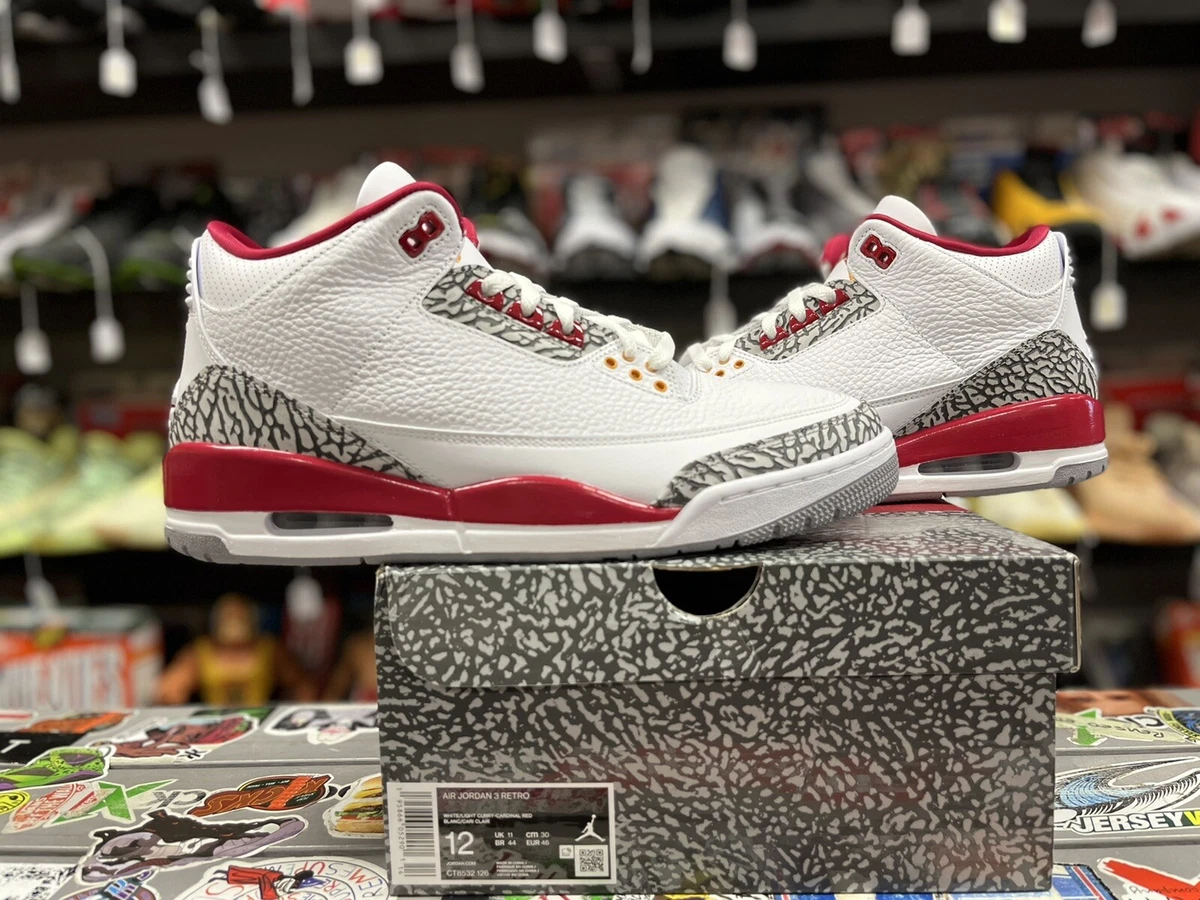 New Air Jordan 3 Cardinal Red Size 12 Rare Retro. OG VTG Vintage Authentic  MJ | eBay