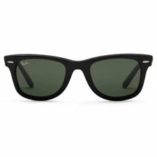 Ray-Ban  Wayfarer Green Lenses Unisex Classic Sunglasses - Black RB2140