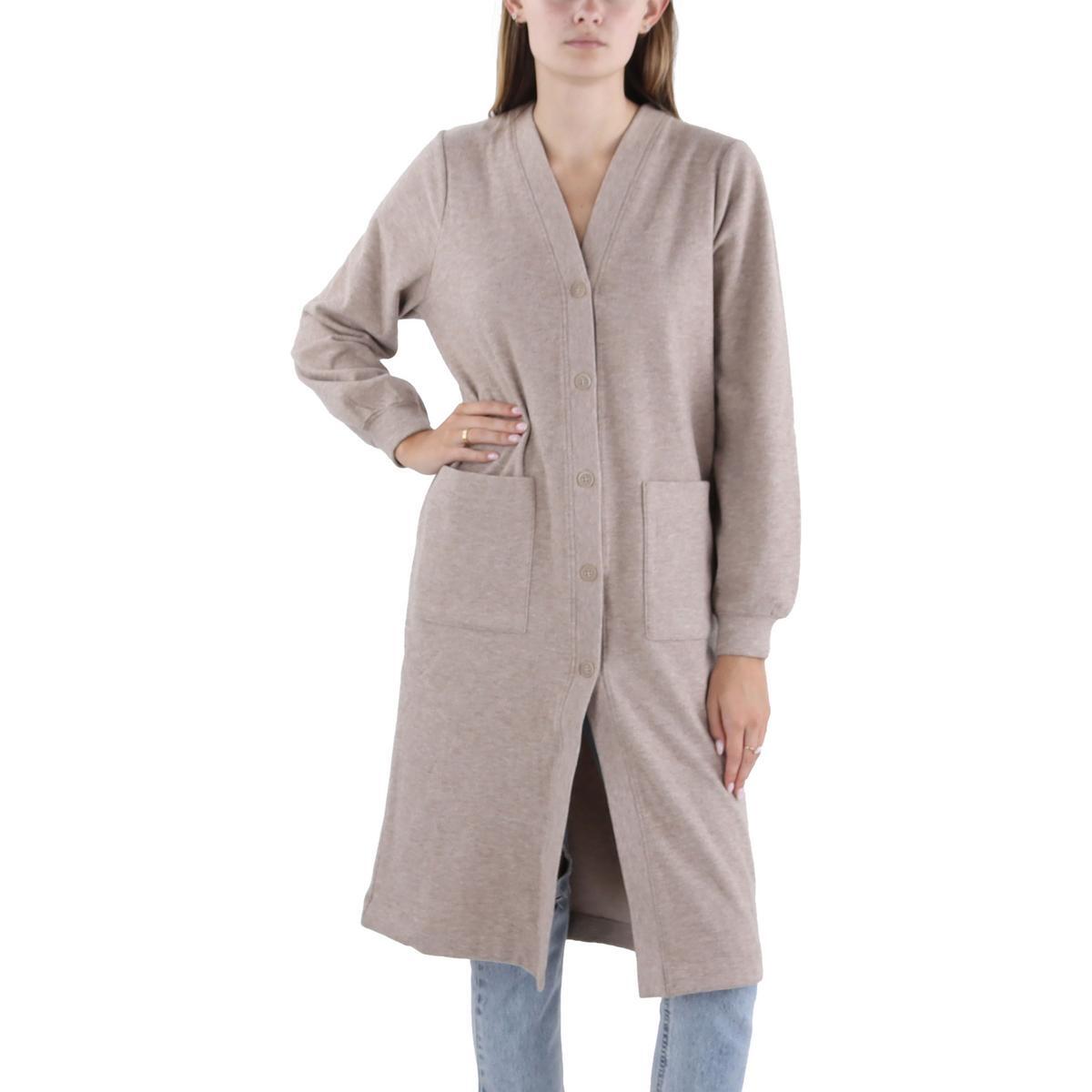 Великолепный женский свитер-пыльник Kyra бежевого цвета с длинным рукавом в полоску, кардиган S BHFO 6708