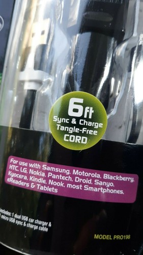 Duracell Charger Cable for Electronic Devices - 6ft. - Dual USB port - Road Trip - Picture 3 of 7