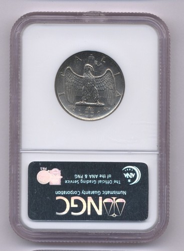 ITALY KINGDOM 1936-R 1 LIRA COIN, CHOICE UNCIRCULATED, NGC CERTIFIED MS63 - Picture 6 of 6