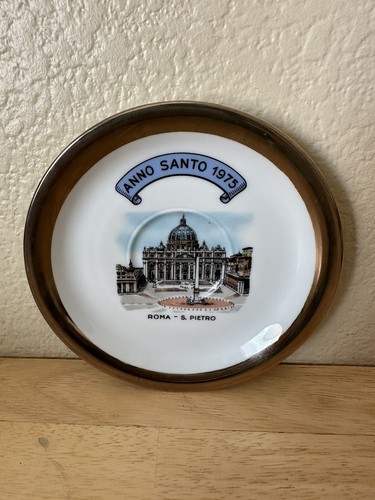 Decorative Saucer Plate Anno Santo 1975 Roma Pietro Souvenir Eschenbach Bavaria