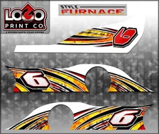 Go Kart Racing Wraps, Graphics, Decals, Stickers, Numbers, Logos, FURNACE