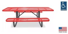 PICNIC TABLE Commercial - ADA Wheelchair Accessible - 8 Ft Rectangular
