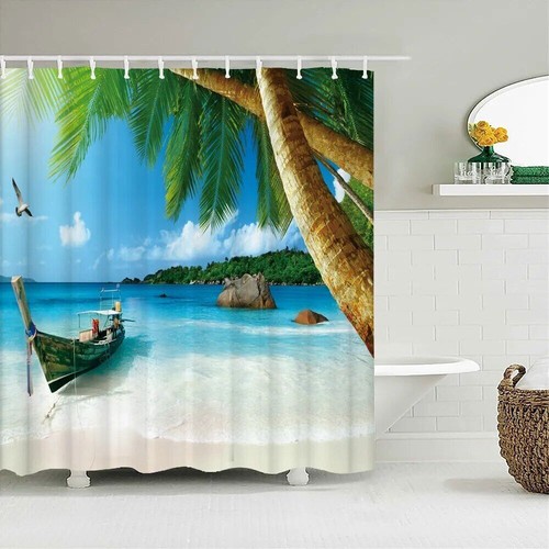 Shower Curtains Bathroom Curtains with Hooks Home Decoration Bath Screen - Picture 35 of 51