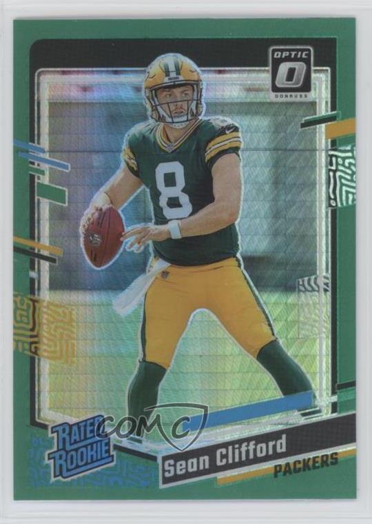 2023 Panini Donruss Optic Rated Green Hyper Prizm Sean Clifford #242 Rookie RC