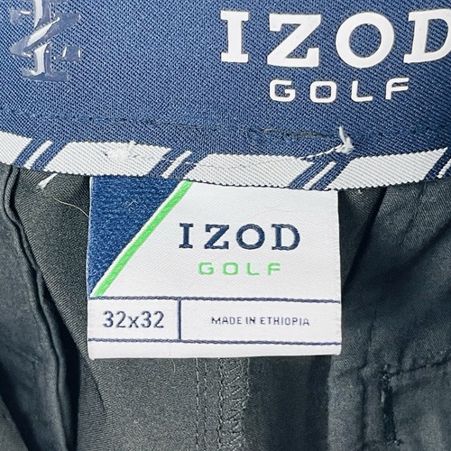 IZOD Golf Mens Pants Size 32x32 Black Pockets Zip Close Stretch NWOT - Picture 2 of 8