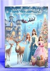 Personalised Christmas Card Frozen landscape Daughter Granddaughter Sister Niece