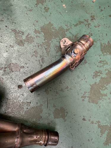 SUZUKI GSXR 1000 K3 K4 2003 2004 LINK TUBO DI SCARICO MID SLIP ON OEM TITANIO - Foto 6 di 7