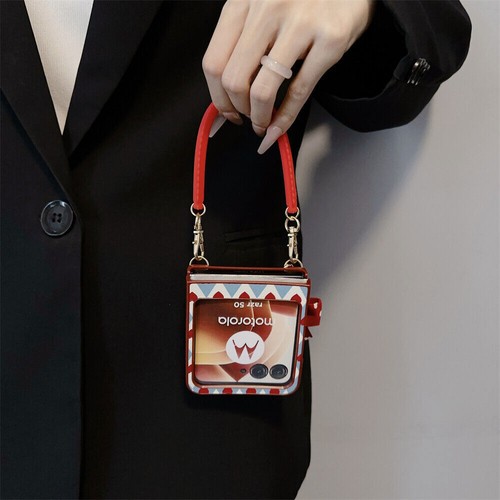 Funda de cuero con correa colgante de corazón y arco para Motorola Moto Razr+2024/50Ultra - Imagen 6 de 32