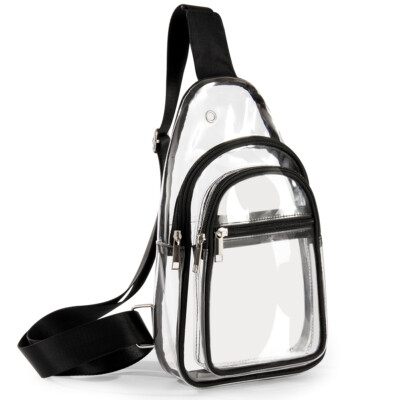 Modische Gürteltasche, wasserdichte Brusttasche, transparentes