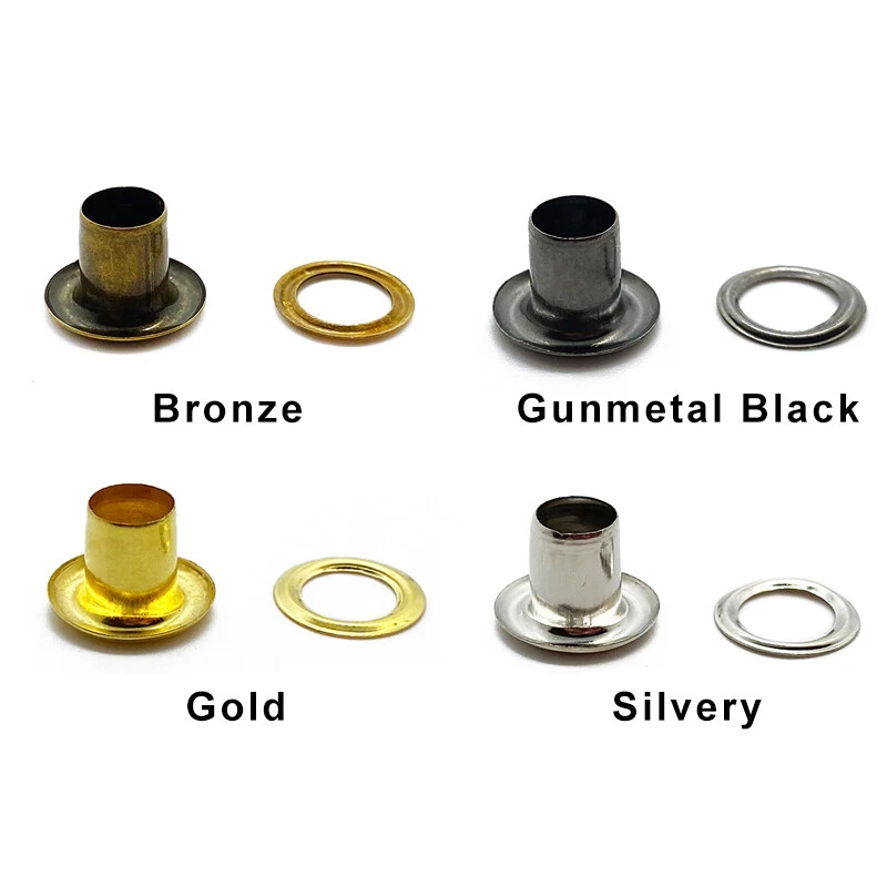 Ojal con hebilla de hierro con arandela ojal de reparación artesanal de cuero 4 mm/4,5/5/6/8/10 mm Foto 2 de 4