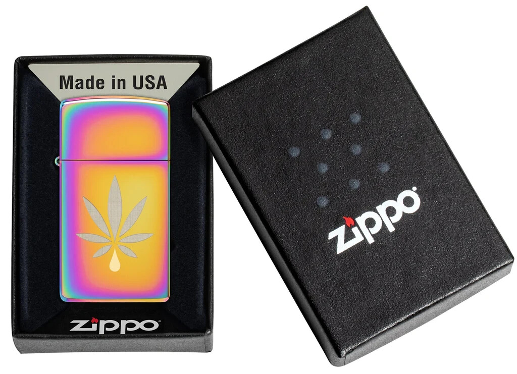 Zippo 48670, Laser 2-Tone Design Slim Size Lighter, Multi-Color