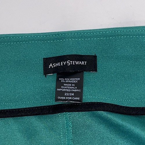 Ashley Stewart Women Size 22/24 Green Pull On Pencil Skirt Stretch Office Plus - Picture 5 of 8