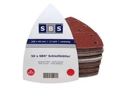 SBS® Klett-Schleifblätter 50 Stk. 105 x 152 mm Prio Dreieckschleifer Delta