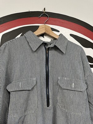 Vintage 90s Key Workwear 3/4 Zip Up Dress Shirt Conductor