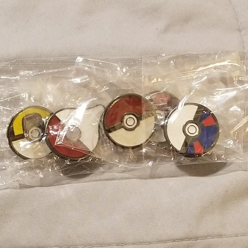 New Pokemon Go! Pokeball Badge Lapel Pin And Pokeball Pins Set - Picture 3 of 6