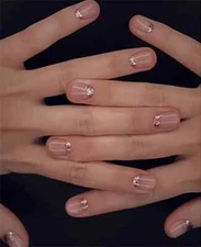 Gold Rush Nail Wraps / Transparent Nail Wraps / Gold Cuticle Nail Wrap