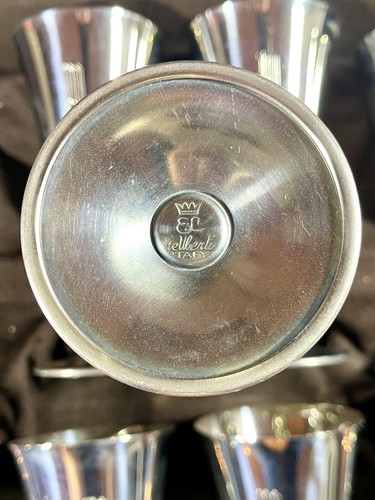 Vintage Deuberti Italien Silber Tasse Set 16 Kelche & Champagner Edelstahl - Bild 12 von 21