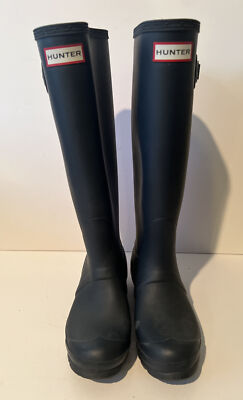 Hunter Original Women's Tall Rain Boots - Navy/pink Stripe