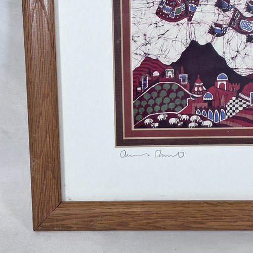 Amos Amit The Magic Carpet Batik Lithograph RARE Numbered 88/300 & Signed - Picture 7 of 15