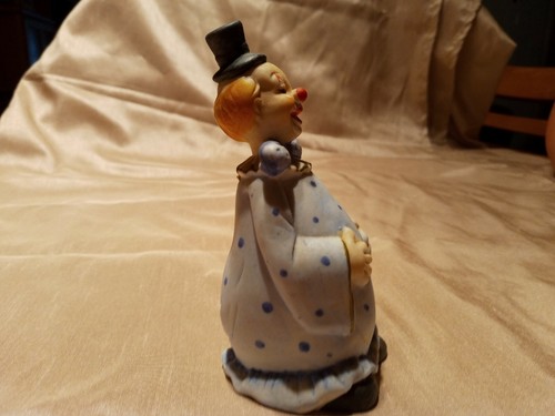 Vintage A.A. Importing Co. 2 Porcelain Happy Circus Clown Bells w/ Top Hat  - Picture 6 of 12