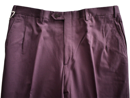 $850 ποΈ Authentic BRIONI Parma Violet COTTON CASHMERE Trousers Pants 54 W-36" - Picture 5 of 13