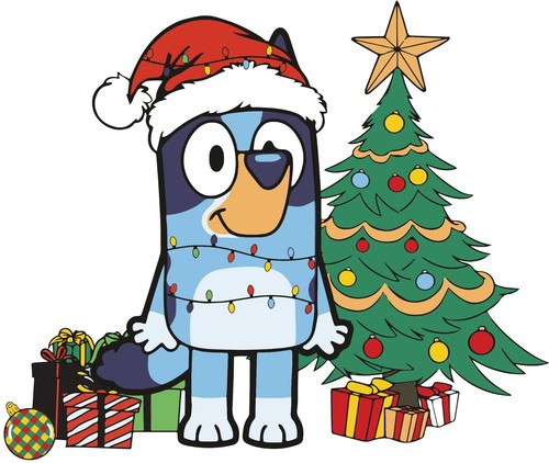 Bluey Christmas Wall & Window Stickers - High quality HD images (A5-A0) - Picture 14 of 23