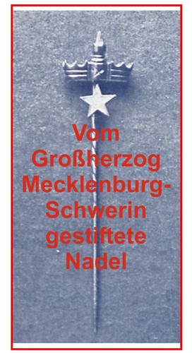 Abzeichen Mecklenburg historische Ehrennadel " Wendische Krone " , vergoldet - Picture 3 of 5