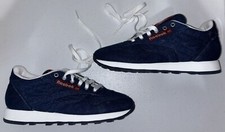 Vintage Reebok Classic Denim Jean Athletic Shoes Sneaker Women's Size 8