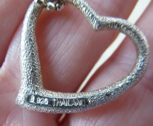 Sternenstaub strukturiert dimensional schwebend HERZ ANHÄNGER Halskette funkelnde Perlenkette - Bild 9 von 13