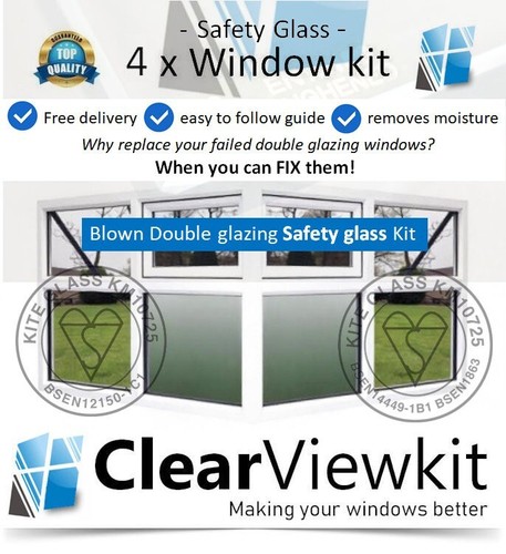 4 x Window kit for failed toughtened Safety glass double glazing repair kit - Picture 8 of 10