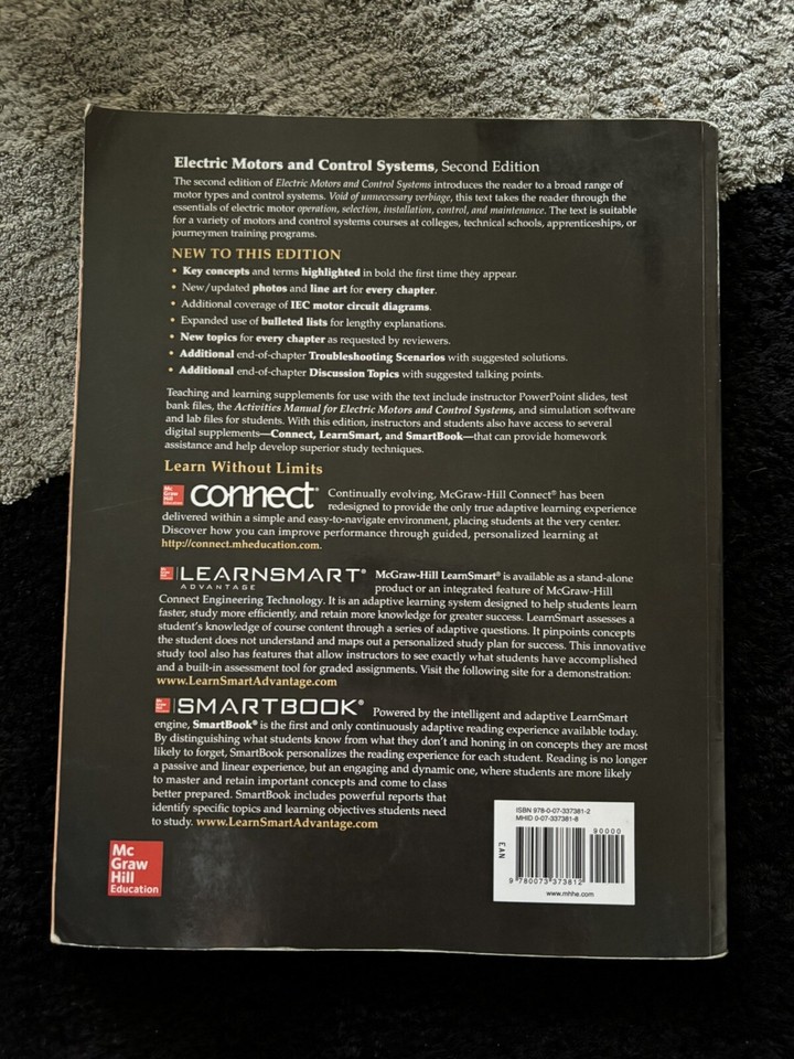 Electric Motors and Control Paperback, by Petruzella Frank