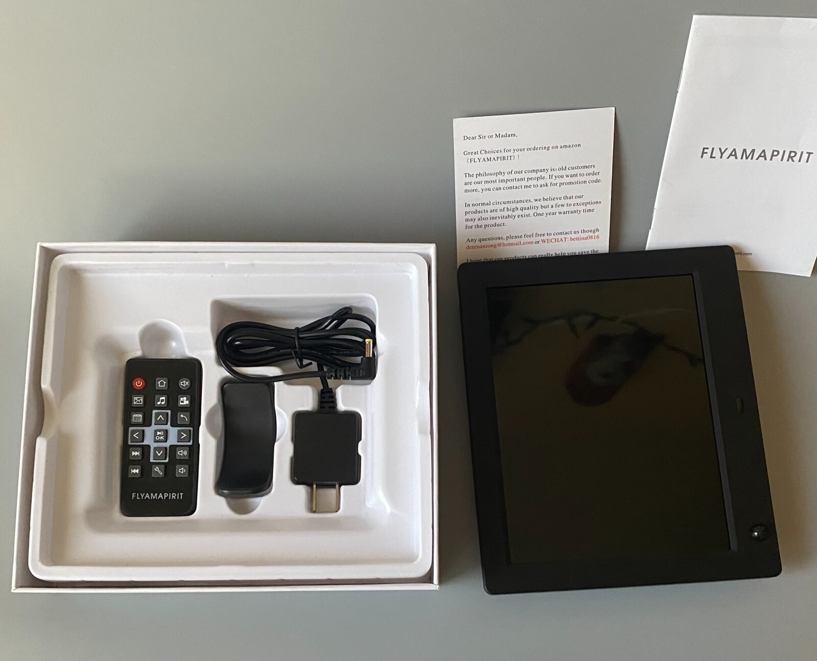 Flyamapirit 8" 1024x768 digital picture frame. Black Model DPF 808 eBay