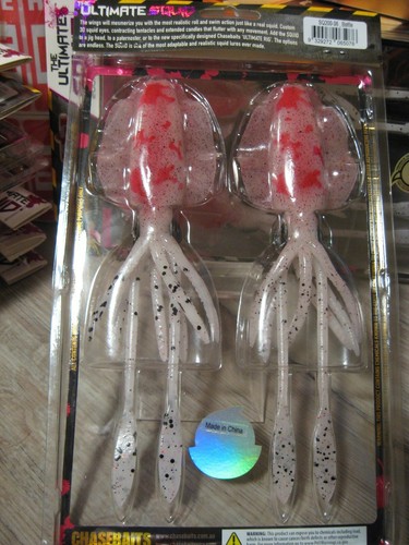 2 ChaseBaits 7,9" Ultimate Calamari Profumati Big Game Esca da Pesca SQ200-06 Bottiglia - Foto 4 di 7
