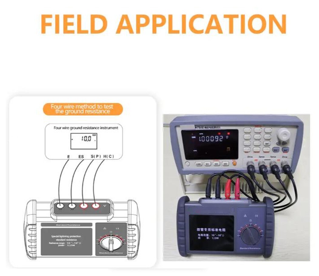 Multi Gear Wirewound Resistance Lightning Rod Standard Resistor Four-wire Method