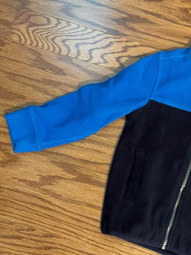 Little Boys Size 4 NAUTICA Blue/Black Colorblock Zip Microfiber Jacket - Picture 7 of 16