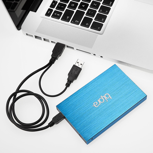 2.5 Inch External Hard Drive Portable USB 2.0 - Blue - FAT32 (320GB) - Picture 6 of 12