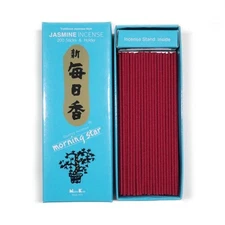 Japanese Nippon Kodo Morning Star JASMINE Incense 200 Sticks with Incense Holder